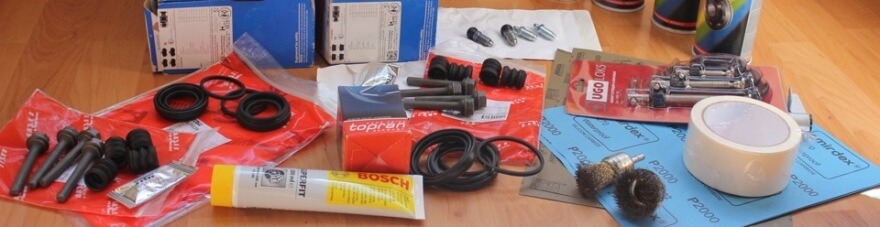 Ремкомплект гальмівного супорта. Склад набору, застосування, виробники